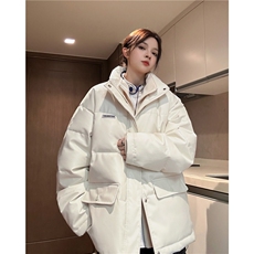 中性冬季宽松美式高街PU皮棉衣假两件加厚外套XZ811A-MF120-P135，男装棉衣，星座811A