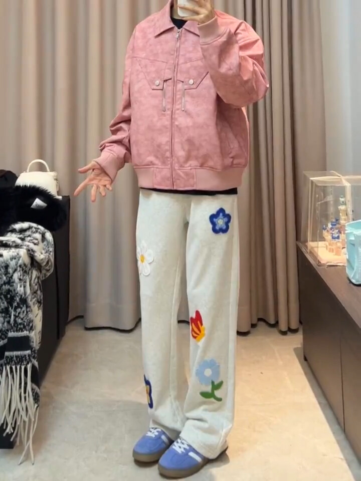 【现货原版一比一】春夏基础花卉休闲卫裤610A-特P48-KZ066,男装休闲裤,星座610A