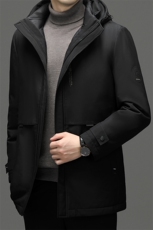 BEYR68080钱塘2020-2中年男士冬季厚款连帽百搭商务羽绒服P290，男装羽绒服，钱塘207-2