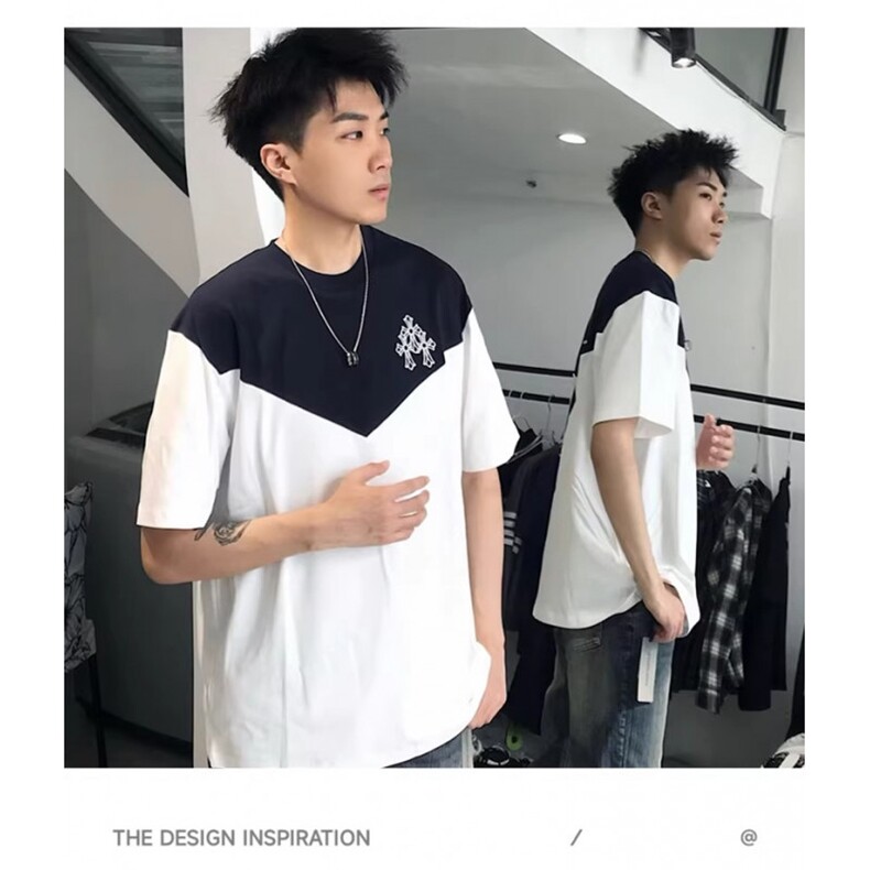 青少年潮牌十字架短袖T恤半袖男,男装T恤,四季星座505