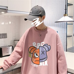 ！大码长袖t恤男印花加绒加厚圆领卫衣男WY294-P28加绒款-P33,男装卫衣,电商B371
