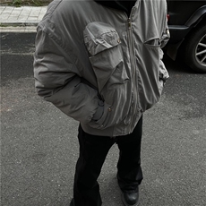 美式飞行员夹克棉服工装外套廓形高级感棉衣bomberLF984P115，男装夹克，电商D256-2(原A064-2)