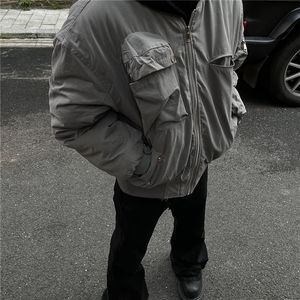 美式飞行员夹克棉服工装外套廓形高级感棉衣bomberLF984 P115图片