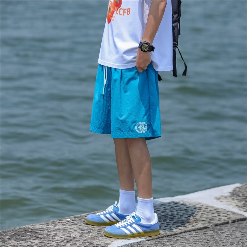 夏季户外山系纯色短裤男速干宽松休闲沙滩五分裤KU29,男装牛仔裤,星座1116A-1（原606A）