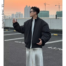 D66-P78飞行员夹克棉服男款冬季美式短款立领棉衣外套廓形棒球服，男装夹克，星座215-1