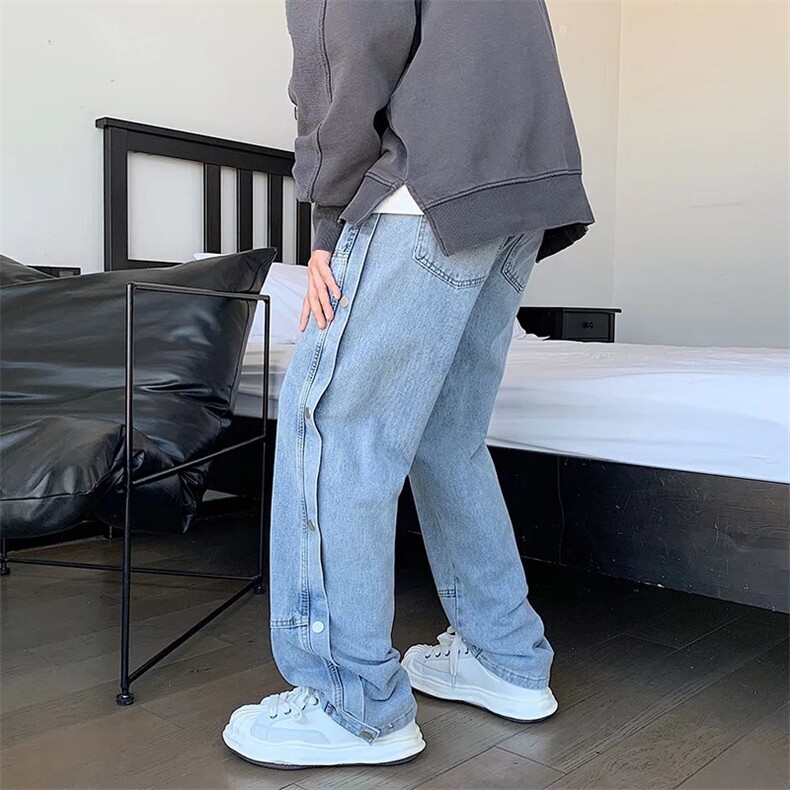 牛仔裤男宽松直筒裤NK436P45,男装牛仔裤,星座1116-2