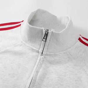抖音得物高品质二开 美式重磅宽松纯色立领双头双拉链卫衣外套W72图片