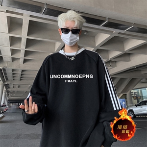 抖音得物供货 提供视频 秋冬重磅美式宽松织带圆领卫衣0339图片
