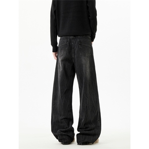 xz905-Z092# 特P38 美式高街宽松阔腿牛仔裤图片