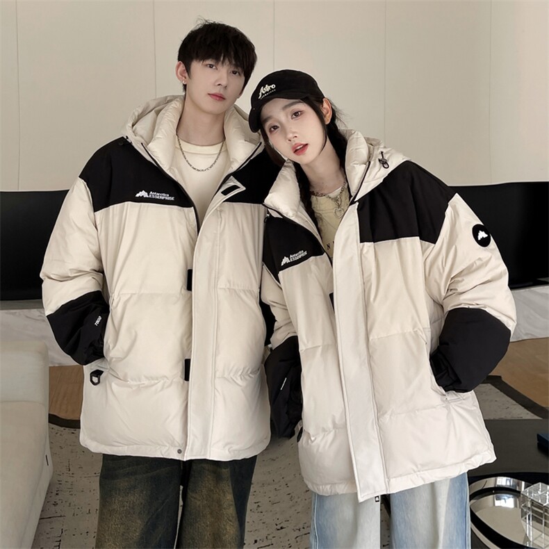 羽绒服男冬季新款港风宽松白鸭绒情侣外套YR920-P160(控价208元,男装羽绒服,星座214-3