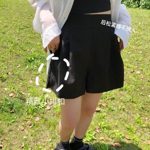 个性扣子短裤不挑人，女装，33