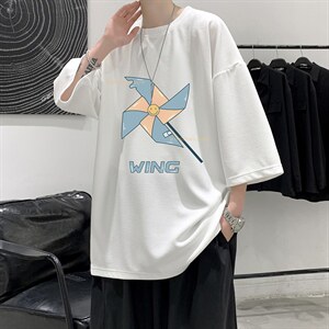 Q11112-P30 春夏季七分袖t恤男大码五分袖男短袖中袖   大皂风图片