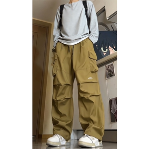 8XL-M刺绣冲锋裤男款大码春秋户外机能登山裤直筒阔腿裤KZ020P50图片