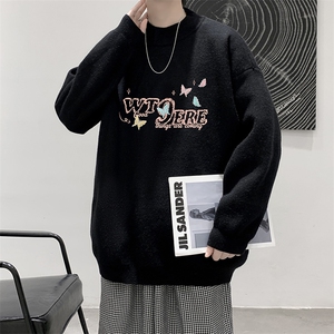 半高领毛衣男大码胖子针织衫毛线衣 M18443-P45 加绒款-P65图片