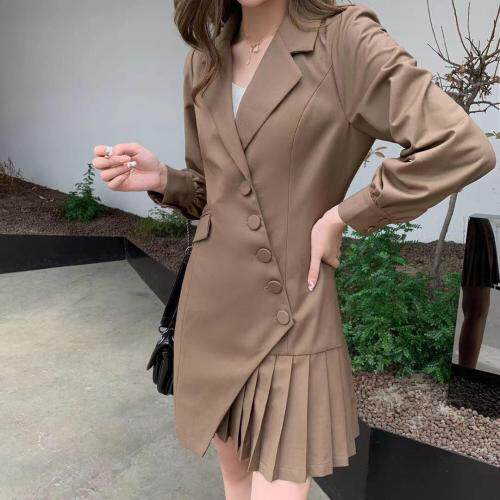 【东方名裳】2021年秋款风衣式连衣裙，女装风衣，东方名裳