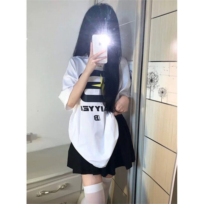 T0650-P25潮小众字母设计纯棉印花短袖男女同款情侣宽松上衣,男装T恤,星座617A-2