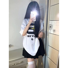 T0650-P25潮小众字母设计纯棉印花短袖男女同款情侣宽松上衣，男装T恤，星座617A-2