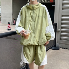 夏季时尚夹克衫防晒衣套装运动风连帽防晒服男XZ514-2-1613-P98，男装防晒衣，星座514-2(原B239)