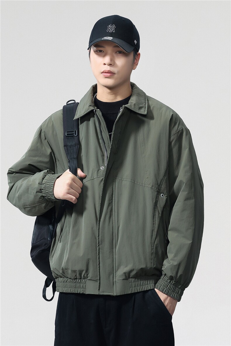 2025秋冬新款翻领工装夹克男户外登山服棉服,男装棉衣,电商D215