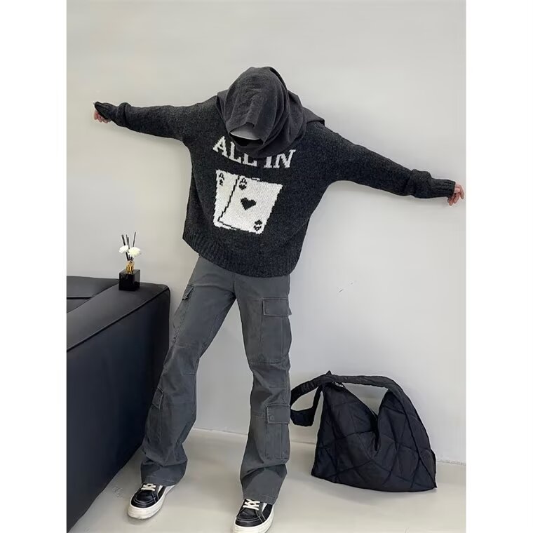 DB4552-批55美式复古vibe裤子高街微喇工装裤男款直,男装工装外套,星座603-2