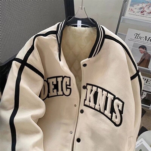 美式拼接情侣款棒球服男女春上衣韩版ins休闲卫衣外套MF338-P103图片