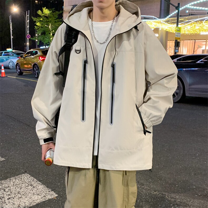 冲锋衣外套男2025春季新款宽松连帽休闲工装夹克潮流A259-P78图片