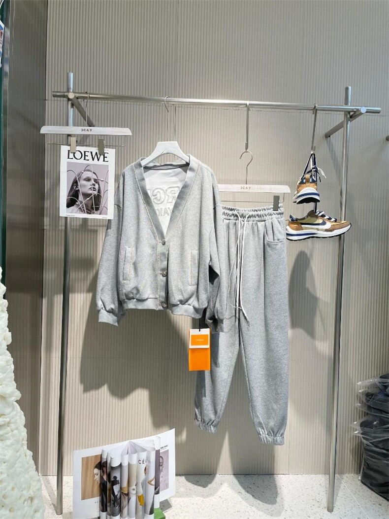 卫衣套装～绿色、粉色、灰色，女装卫衣/绒衫，LOVELS