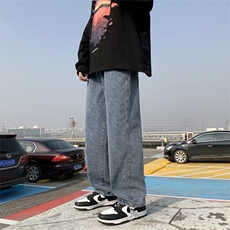 牛仔裤男新款宽松直筒阔腿裤子K7014P45，男装牛仔裤，星座1116-2