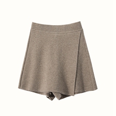 时尚百搭女士羊绒短裤裙高腰显瘦气质短裤舒适保暖秋冬必备，女装短裤/热裤，迎冬羊绒