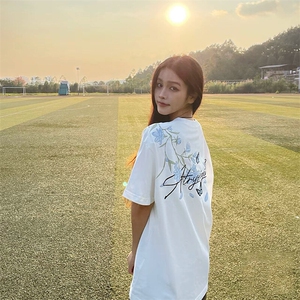 万针全刺绣解构设计260克重磅双纱纯棉高品质美式高街短袖T恤特35图片