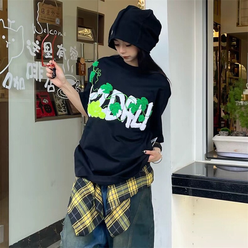 特殊工艺 网球毛巾刺绣 高品质260克双纱纯棉美式高街短袖T恤图片