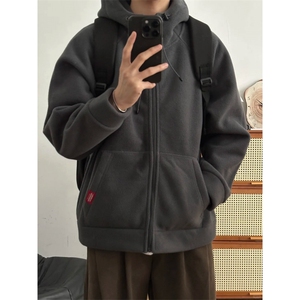 摇粒绒连帽拉链卫衣外套1302-GS02-P55 成分100聚酯纤维图片