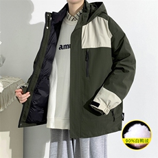 冬上新三合一时尚冲锋衣潮加绒羽绒服外套男女8300-P210控价299，男装羽绒服，电商A441-1