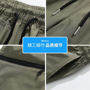 伞兵工装短裤男夏季薄款美式休闲宽松五分裤速干Q29119-特P25图片