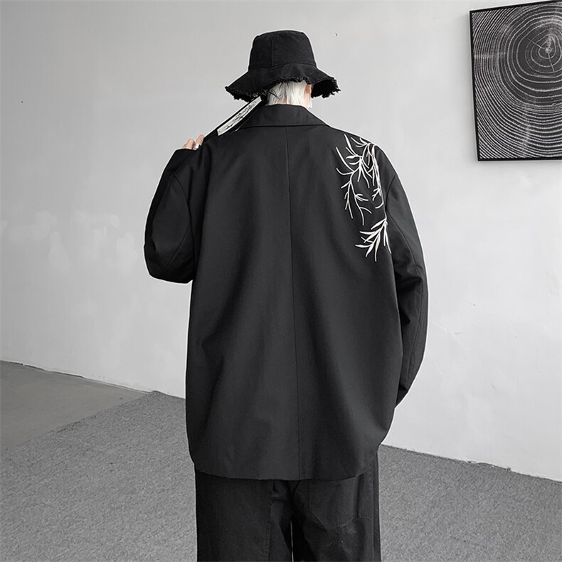 现货WT3301-P70特无差价大码高品质风个性刺绣宽松西装外套,男装西服套装,电商D232