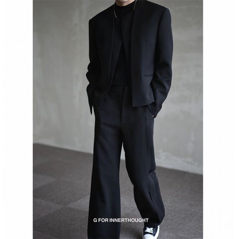 网图GFORINNERTHOUGHT无领短款夹克西装男XF408-P75,男装西服,星座1213