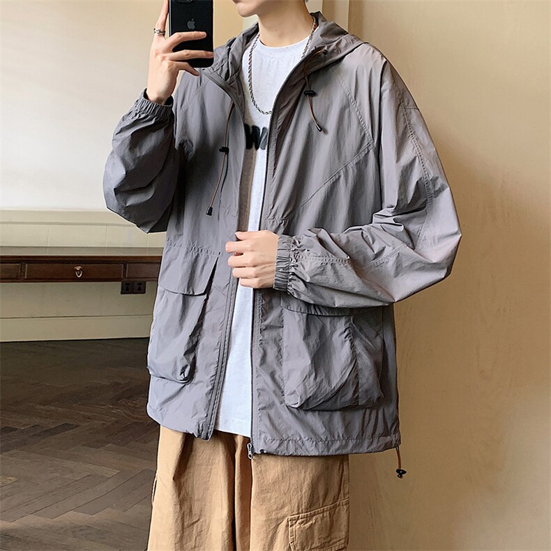 夏季连帽防晒衣潮流宽松休闲上衣A161-2350-P65,男装防晒衣,电商A161