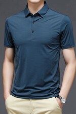 男式2023年夏季新款冰丝透气T恤衫男短袖翻领休闲POLO体恤衫P58，男装Polo衫，星座1105-3