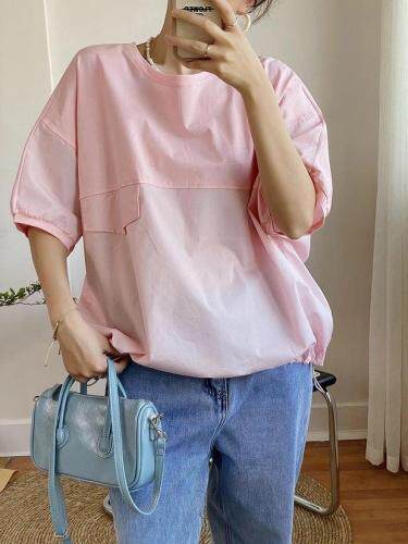 夏季新款拼接套头衫，女装，那简