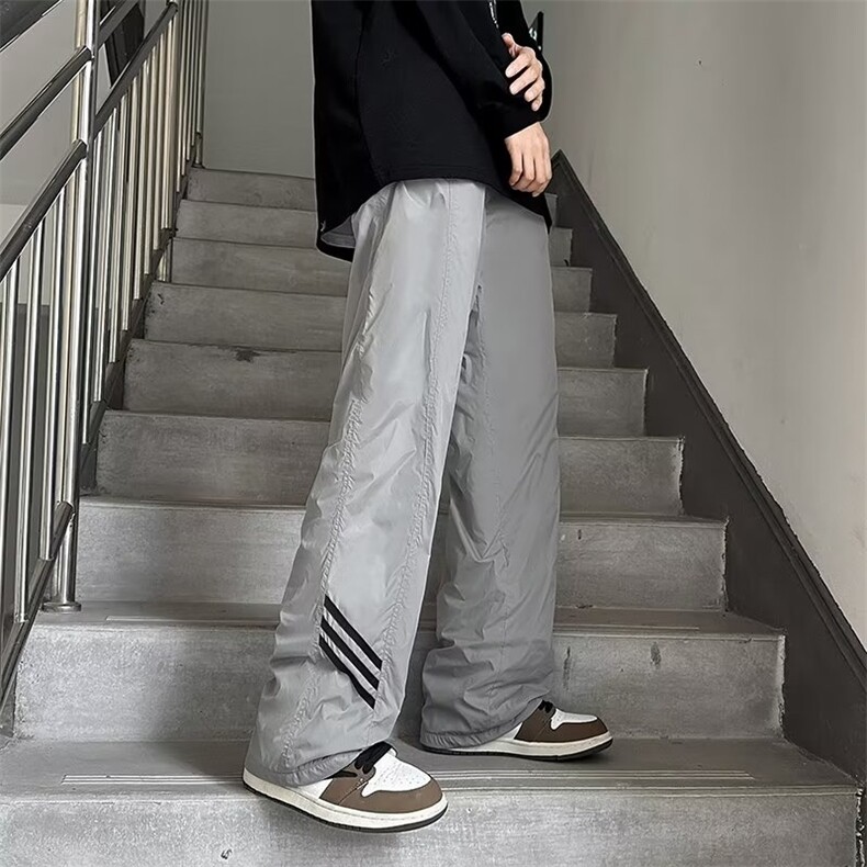 美式冲锋裤子男女高街ins潮牌直筒裤宽松休闲长裤BG29-P32加绒42,男装卫衣,星座1008-1