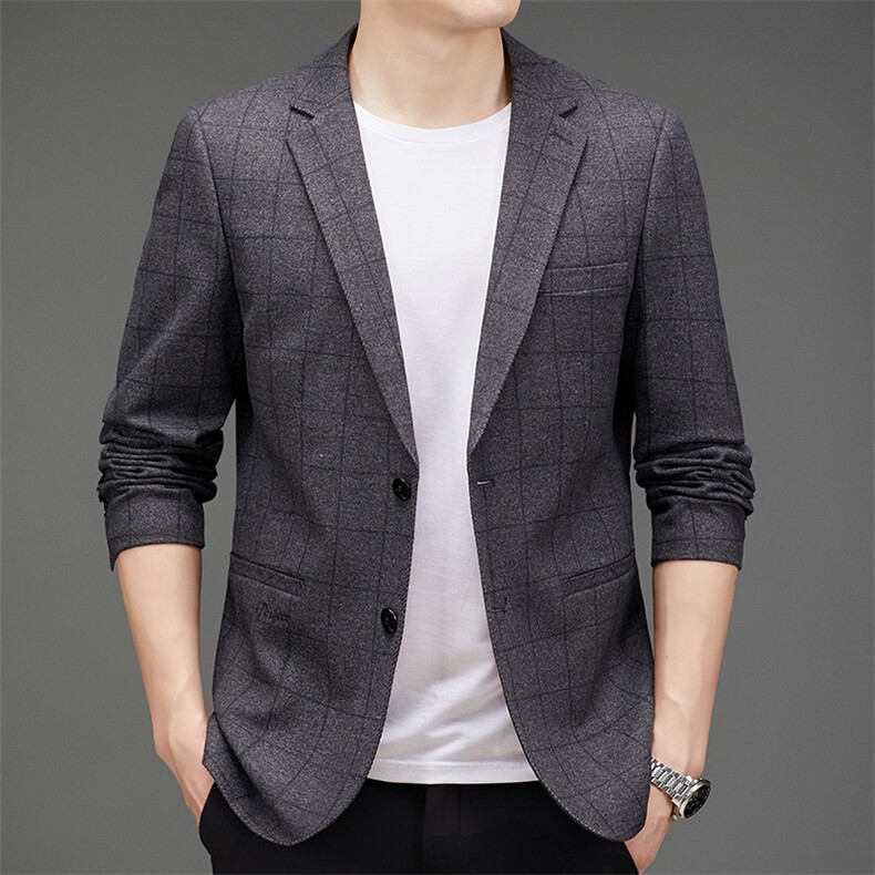 DJ8835钱塘2020-3新款商务休闲简约百搭中年男士西服货稳P147图片
