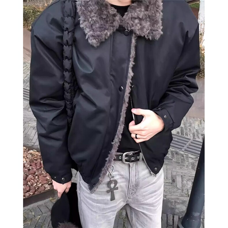 冬cleanfit短款棉服狼毛哈灵顿棉服环保毛领夹克外套MS5047,男装夹克,星座1116A（原606A-3）