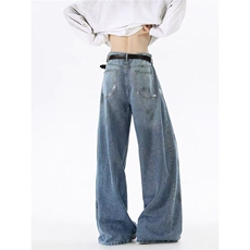 网图抖音性价比款蓝色S-3XL纽扣款A355-P65，男装牛仔裤，星座310A-4