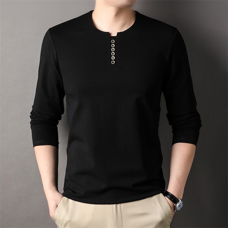 AG2321钱塘2020-3秋薄款圆领休闲长袖T恤中青年男装P47图片