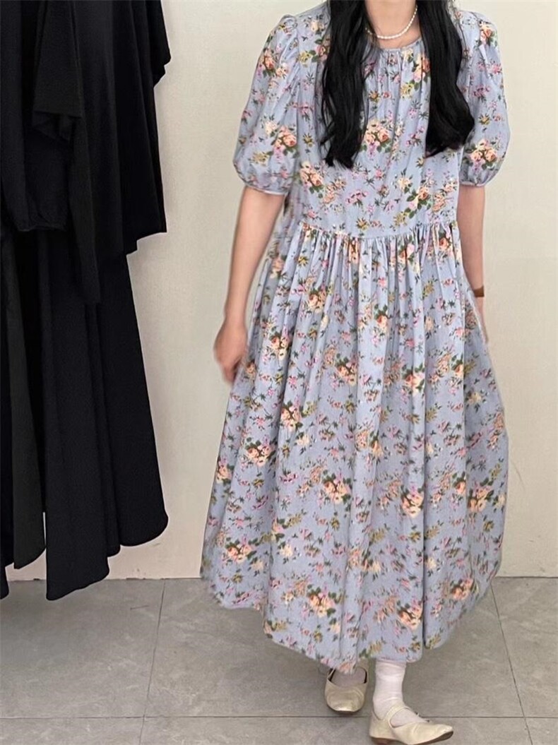 花色连衣裙，女装连衣裙，HJ