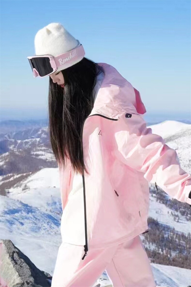 户外防水滑雪服中性保暖加绒大码防风袖情侣款外套M34-P140控218,男装棉衣,电商A001