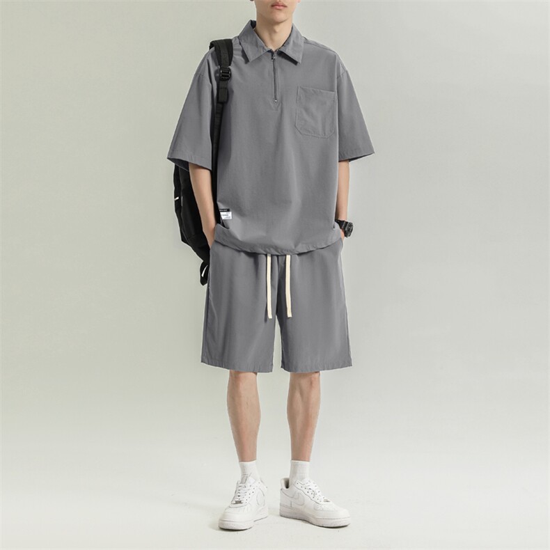 运动套装夏季短袖短裤衣服一套搭配夏天高端帅气TZ21-特批-70,男装休闲套装,星座718