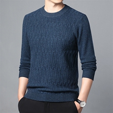 CM61157钱塘2020-2中年男士冬季厚款时尚休闲半高领羊毛衫P157，男装针织衫/毛衣，钱塘207-2