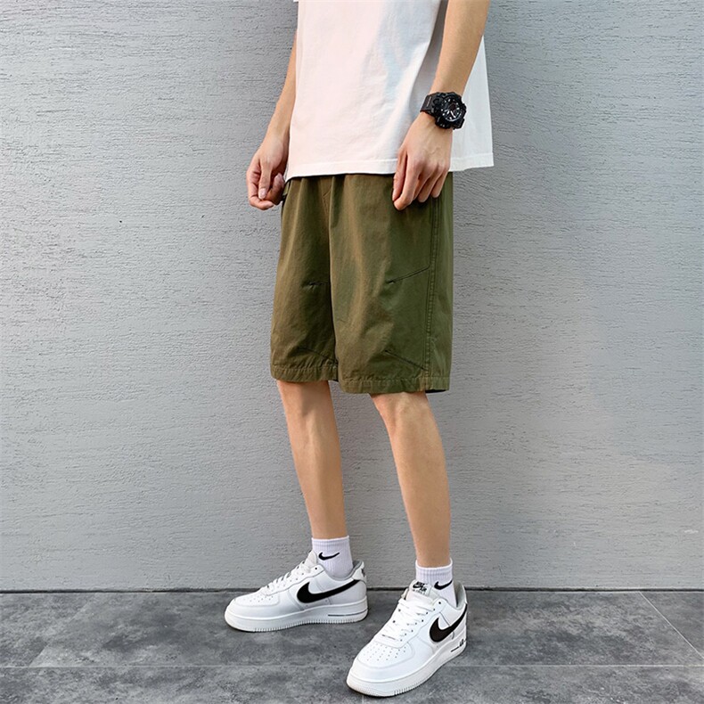 港风新款夏季宽松五分裤男潮牌直筒休闲百搭工装短裤男2038-P45,男装休闲裤,电商A441-1