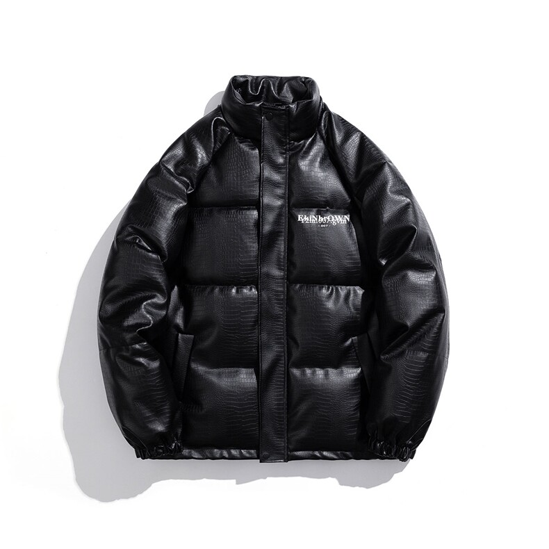 白底鳄鱼纹棉衣男手塞棉夹克PU皮棉服外套男8507P120控158,男装夹克,星座227-7
